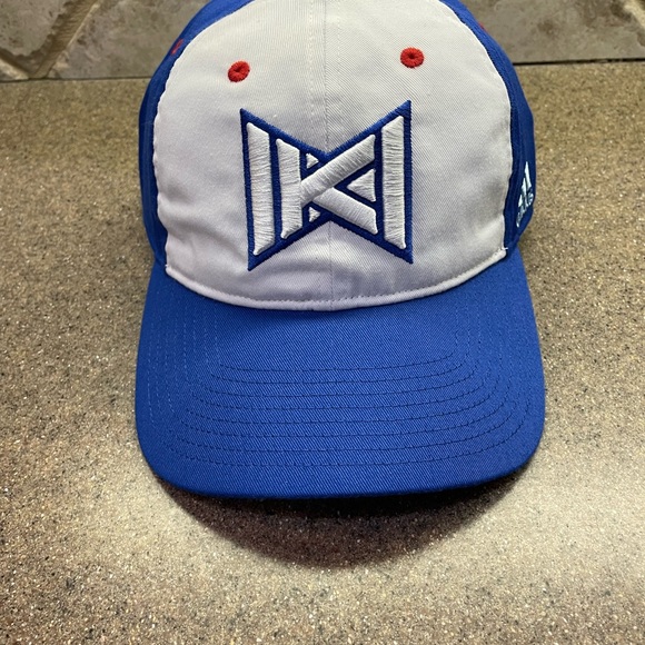 🆕Adidas Kansas Jayhawks Reverse Retro Adjustable Baseball Cap Hat, OSFM - Picture 2 of 8